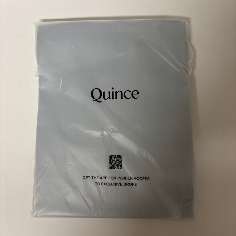 Quince 100% Mulberry Silk Pillowcase Light Blue Standard